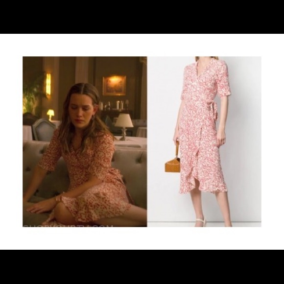 GANNI floral-print crepe wrap dress (S) - Picture 5 of 5